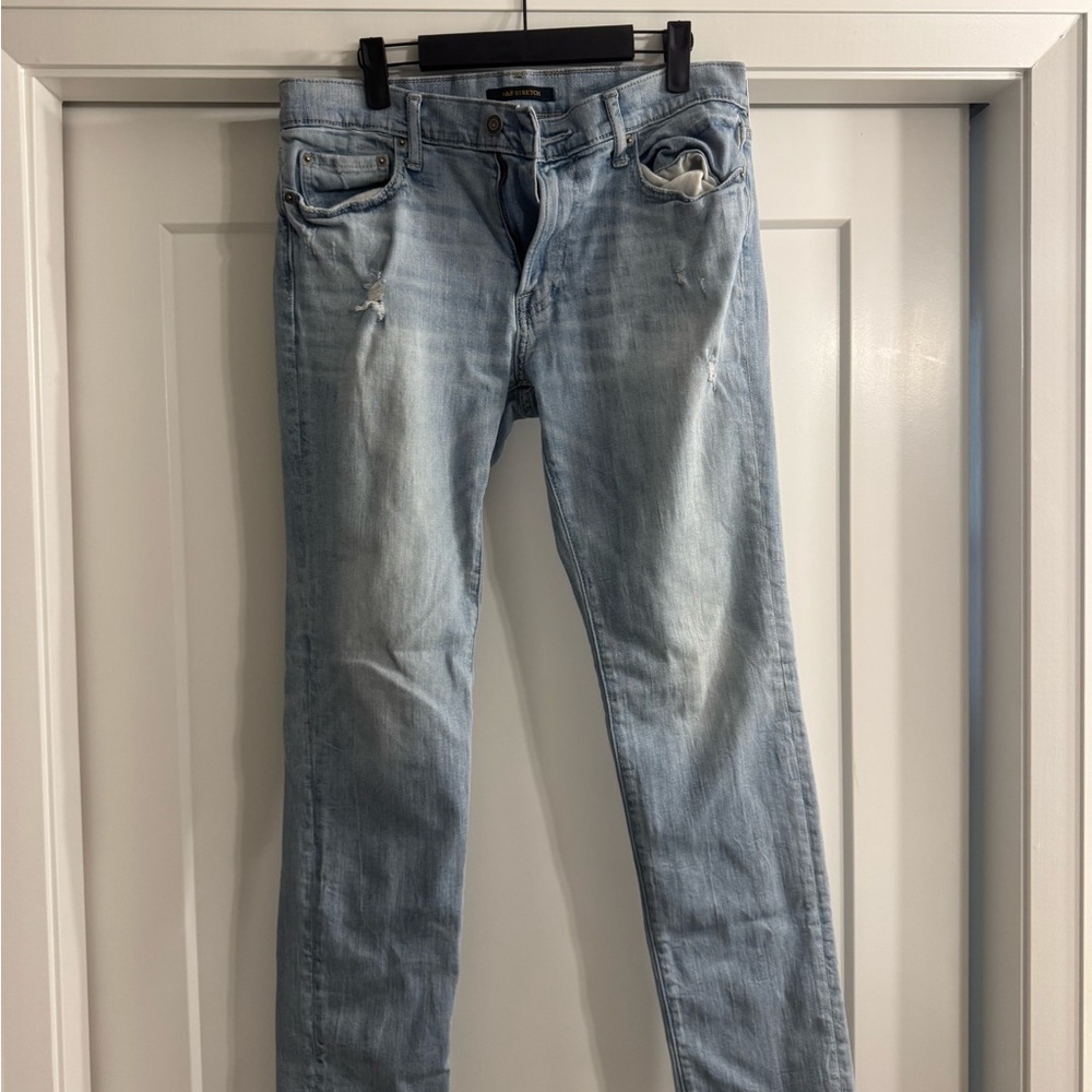 Light Blue Abercrombie & Fitch Distressed Jeans